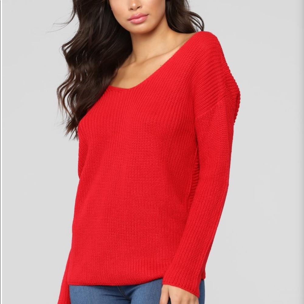 Red sweater